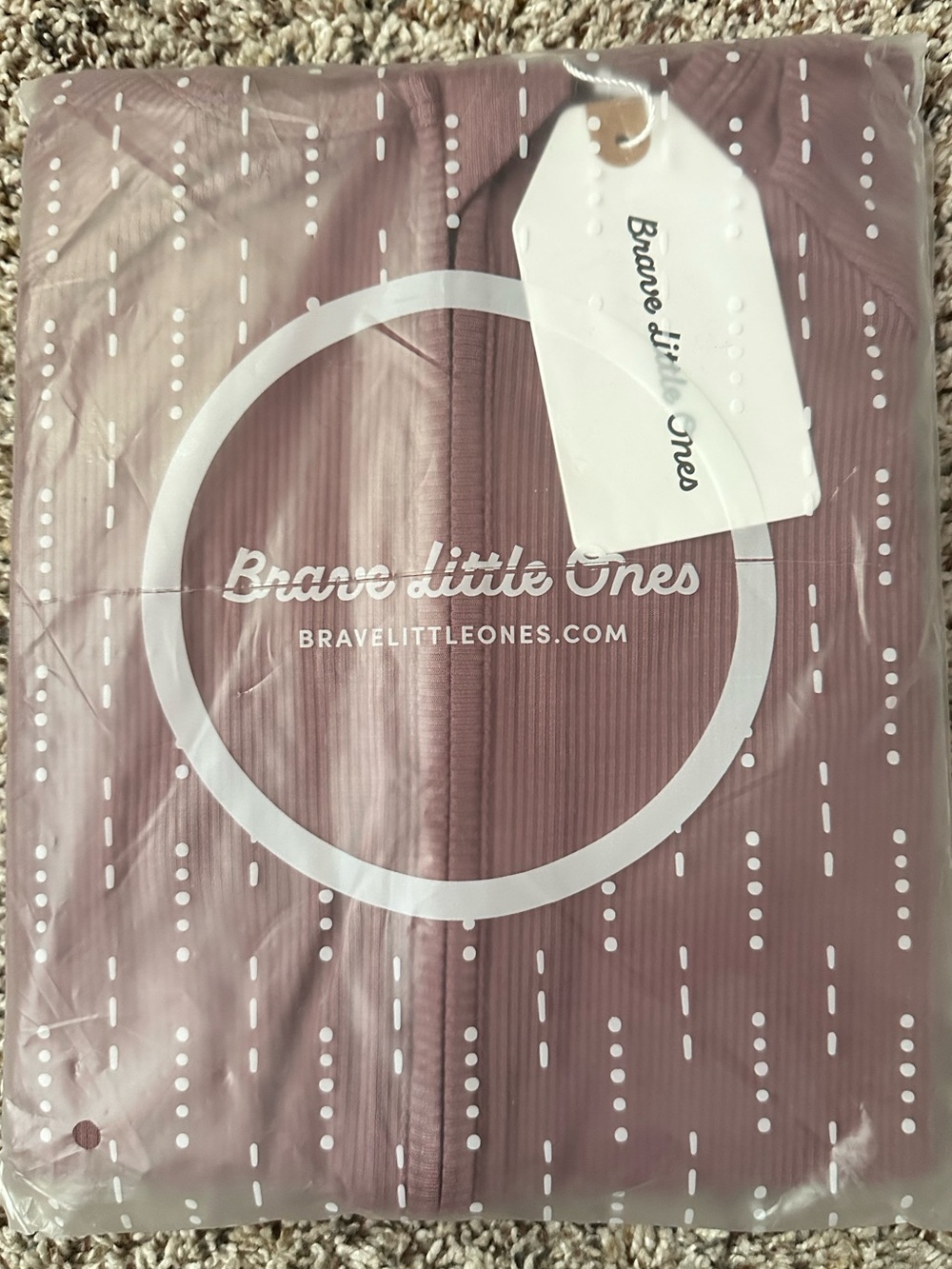 Brave Little ones - Plum Small Ribbed Zip Romper